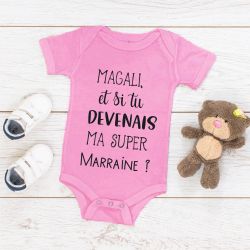 Body bébé personnalisé Demande parrain / marraine