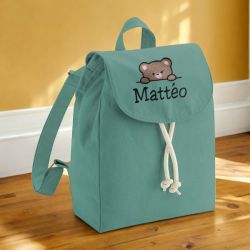 Sac à dos maternelle motif Ours| Cartable personnalisé maternelle avec prénom