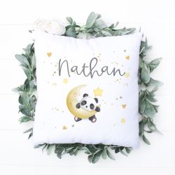 Coussin personnalisé Panda Lune