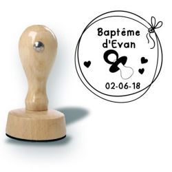 Tampon personnalisé pour baptême - Tétine | sucette
