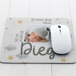 Tapis de souris personnalisé Souvenir de naissance