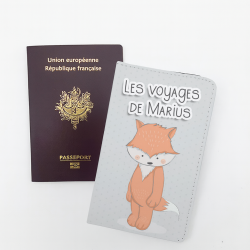 Protège passeport personnalisable Renard