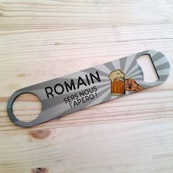 Décapsuleur personnalisable en Inox modèle Apero