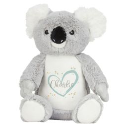 Peluche Koala personnalisée imprimée Coeur