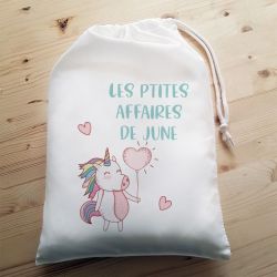 Pochon personnalisable Licorne avec ballon