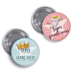 Badge Super grand frère ou Super grande soeur