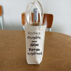 Sac de bouteille pour parrain ou marraine exceptionnel(le)