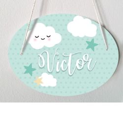 Plaque porte enfant personnalisable - Victor