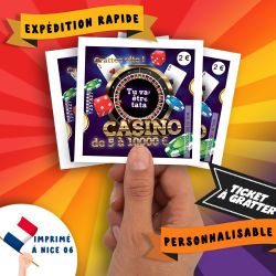 Ticket à gratter Casino|annonce grossesse personnalisable