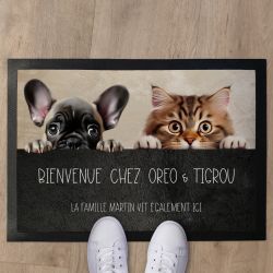 Tapis personnalisé chats et chiens