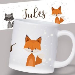 Mug résistant pour enfant personnalisé Animaux forêt