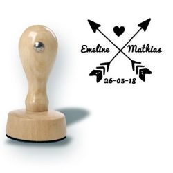 Tampon personnalisé pour mariage - flèches