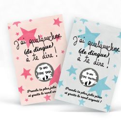 Carte à gratter "Tu vas être tonton !" ou "Tu vas être tata !"|annonce grossesse