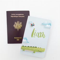 Protège passeport personnalisable Crocodile