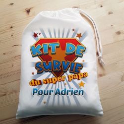 Grande pochette pour super papa- Kit de survie - Boîte à papa