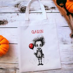 Tote bag enfant personnalisé Halloween Clown