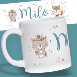 Mug résistant pour enfant Indiens personnalisé