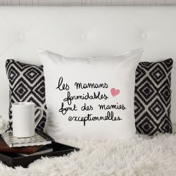 Coussin "Les mamans formidables font des mamies exceptionnelles" modèle 1