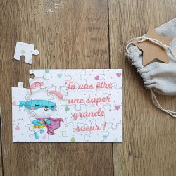 Puzzle personnalisable pour super grande soeur !