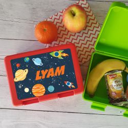 Boîte à goûter personnalisée Planète| Boîte à tartine