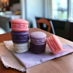 Trio de fondants macarons Fruits rouges