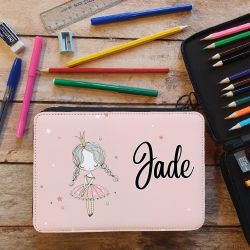 Trousse remplie crayons feutres personnalisée Princesse