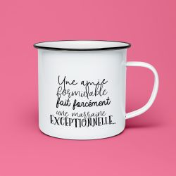 Tasse émaillée pour Marraine