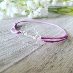 Bracelet gravé enfant personnalisable Nuage