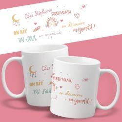 Mug personnalisable recto/verso chez Nounou