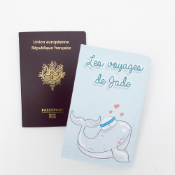 Protège passeport personnalisable Baleine