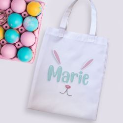 Tote bag Pâques modèle Tête de lapin