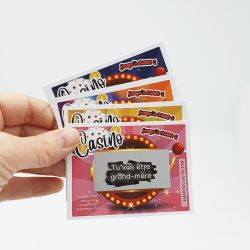 Ticket jeu à gratter "Casino"|annonce grossesse