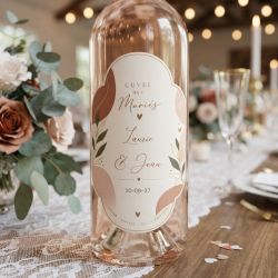 Étiquette personnalisée bouteille de vin Mariage – Cuvée des Mariés