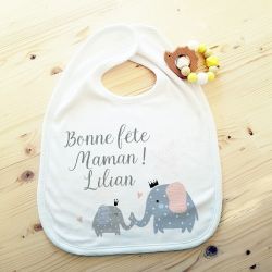 Bavoir personnalisable Bonne fête maman !