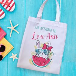 Tote bag enfant personnalisé Lapine