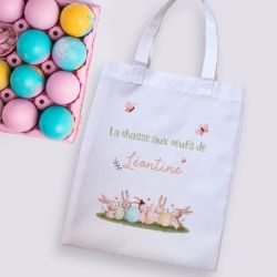 Tote bag Pâques modèle Lapines