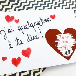 Carte à gratter personnalisable Coeur rouge