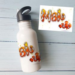 Gourde ou bouteille personnalisée pour enfant Poisson clown