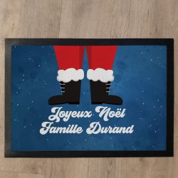 Tapis de porte personnalisé Noël -  Motif Père Noël