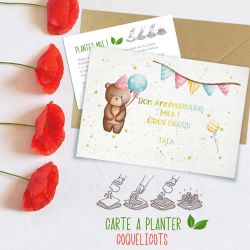 Carte à planter avec graines personnalisée Anniversaire