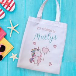 Tote bag enfant personnalisé Licorne