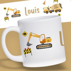 Mug résistant pour enfant  chantier personnalisé