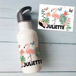 Gourde ou bouteille personnalisée pour enfant Tropical