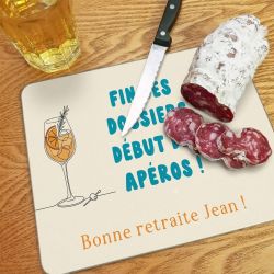 Planche apéro personnalisable pour retraité