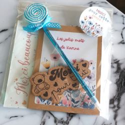 Pochette Merci pour cette année | Nounou | Atsem | Maîtresse | Crêche