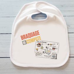 Bavoir humoristioque Braquage de compte