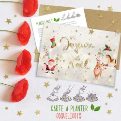 Carte à planter avec graines Joyeux Noël