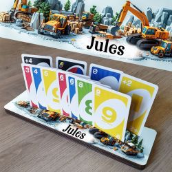 Support "Stop galère" pour cartes à jouer - Chantier, tractopelle