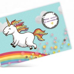 Carte à gratter personnalisable surprise| licorne.