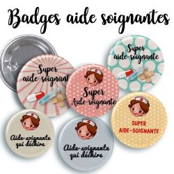 Badge aide-soignantes (plusieurs modèles)